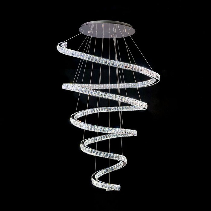 Eletto Olimpia EL330P140 LED Люстра хрустальная с пультом Хром - лучшие Подвесные люстры в INMYROOM