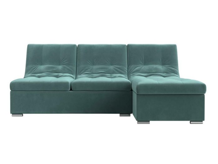 Угловой диван-кровать Релакс бирюзового цвета угол правый - купить Угловые диваны по цене 82999.0