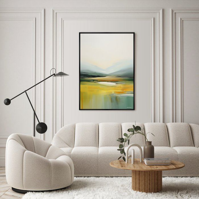 Репродукция картины на холсте Landscape collection, Meadows, No 2, 2024г. - лучшие Картины в INMYROOM