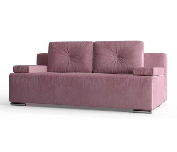 Диван-кровать Роклин в обивке из велюра розового цвета