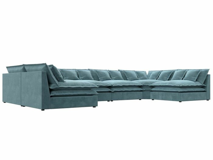 Угловой диван Лига 040 бирюзового цвета  - лучшие Угловые диваны в INMYROOM