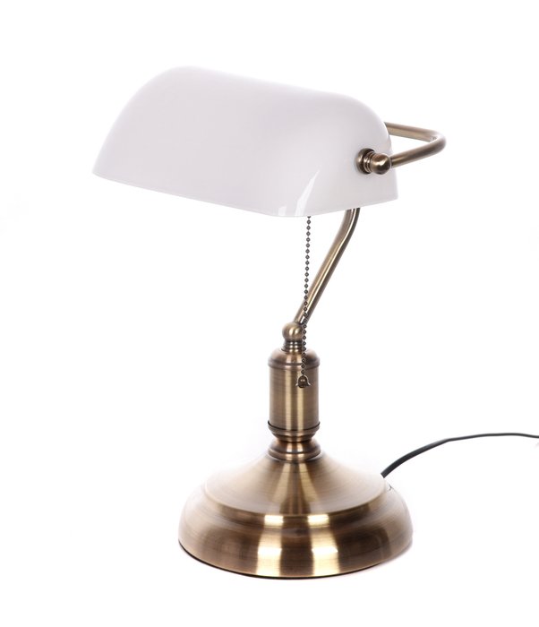 Настольная лампа Banker  с матово белым плафоном - купить Настольные лампы по цене 6500.0