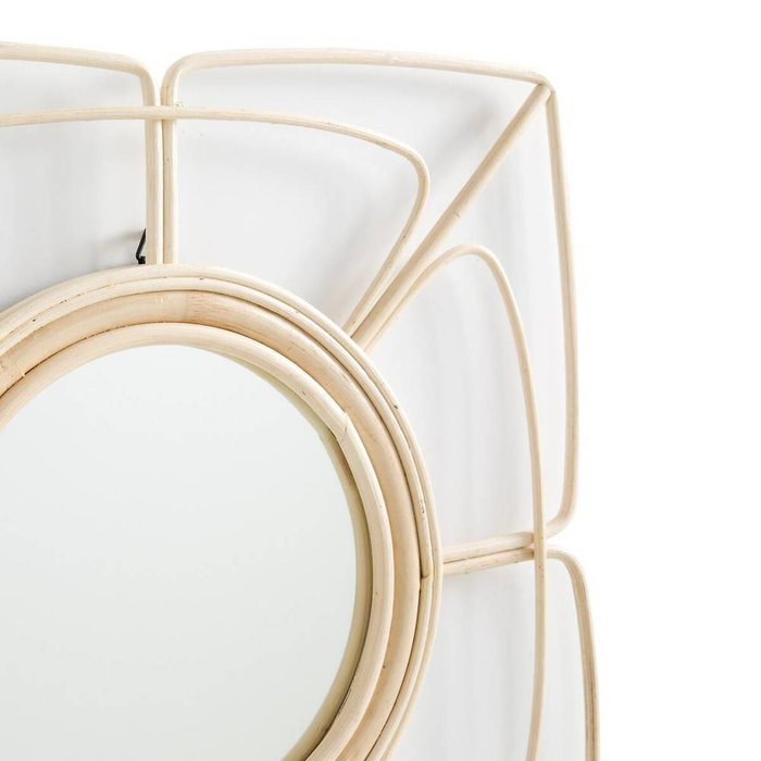 Зеркало настенное из ротанга Tadako бежевого цвета - купить Настенные зеркала по цене 9155.0
