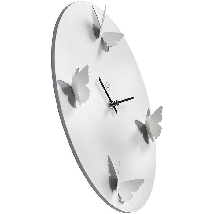 Настенные часы Venice с бабочками на циферблате - лучшие Часы в INMYROOM