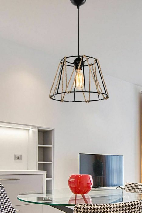 Подвесной светильник Georgiana TL1607H-01BK (пластик, цвет черный) - лучшие Подвесные светильники в INMYROOM