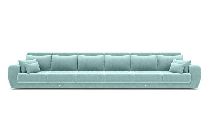 Модульный диван-кровать голубого цвета