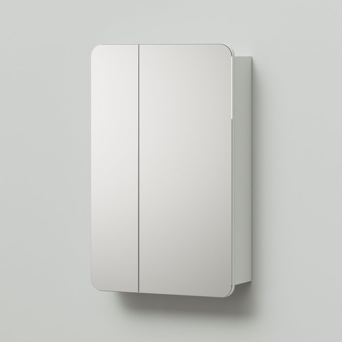 Зеркальный шкаф Анкона 50 белого цвета - лучшие Полки в INMYROOM