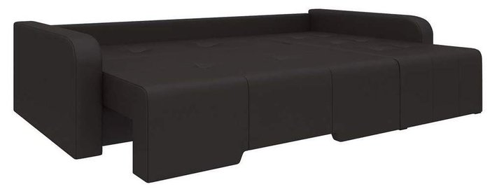 Угловой диван-кровать Манхеттен темно-коричневого цвета (экокожа) - лучшие Угловые диваны в INMYROOM