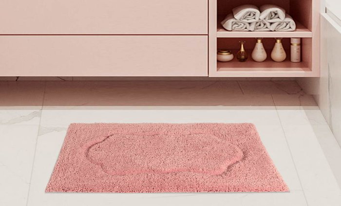 Набор из двух ковриков для ванной Alice розового цвета - лучшие Коврики для ванной в INMYROOM