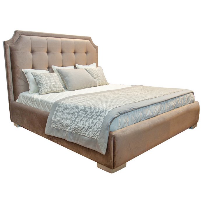 Кровать с решеткой Selection 180х200 бежевого цвета - купить Кровати для спальни по цене 167808.0