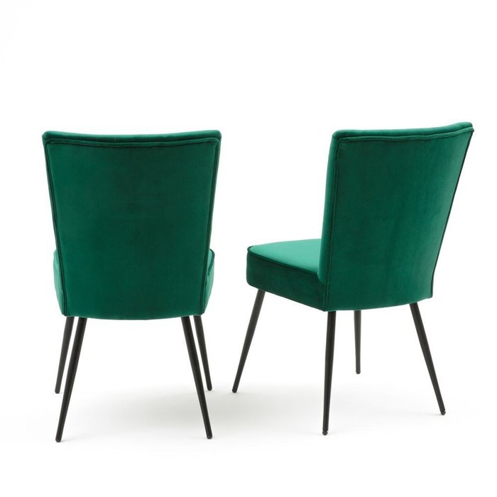Комплект из двух стульев Ronda темно-зеленого цвета - купить Обеденные стулья по цене 19099.0