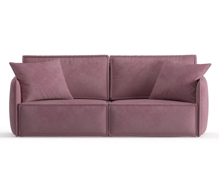 Диван-кровать из велюра Лортон розового цвета - купить Прямые диваны по цене 41590.0