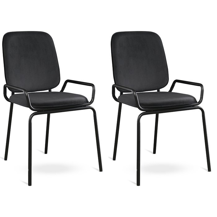 Набор из двух стульев Ror double frame черного цвета