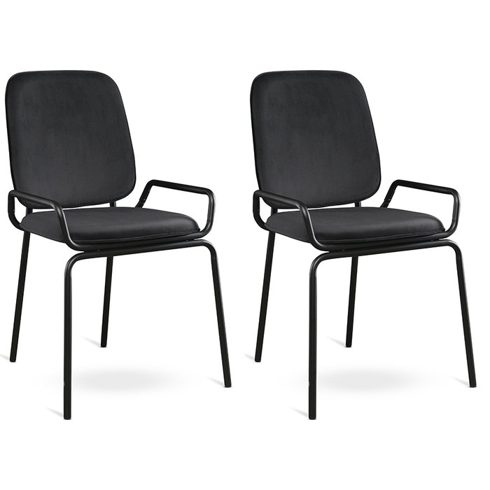 Набор из двух стульев Ror double frame черного цвета Набор из двух стульев Ror double frame черного цвета