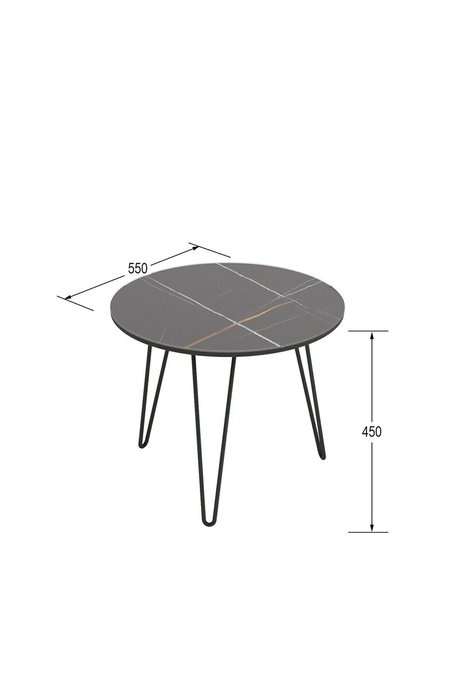 Стол журнальный РИД Glass 430 черного цвета - купить Кофейные столики по цене 8320.0