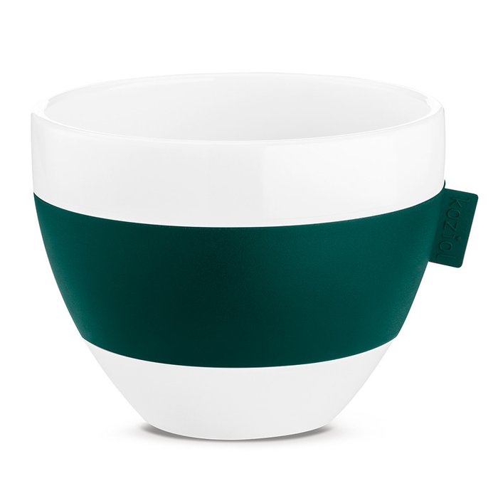 Чашка с термоэффектом Aroma бело-зелёного цвета