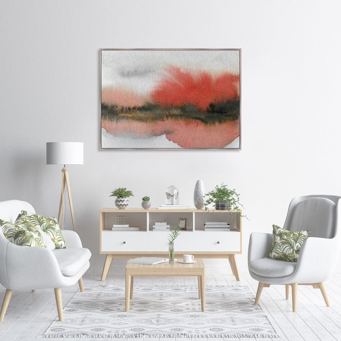 Репродукция картины на холсте Autumn colors in the reflection of the lake - лучшие Картины в INMYROOM