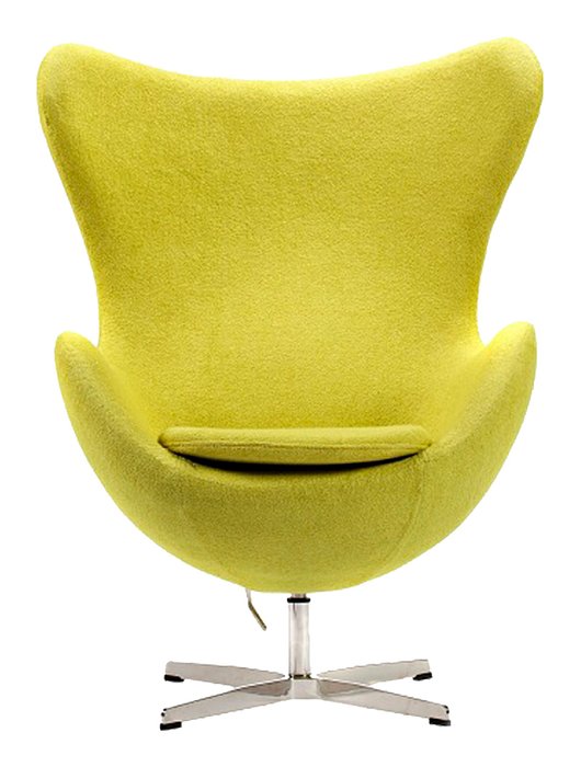 Кресло Egg Chair с шерстяной тканью оливкового цвета