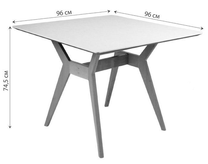 Обеденный стол Нарвик цвета мрамор бьянко  - купить Обеденные столы по цене 20480.0
