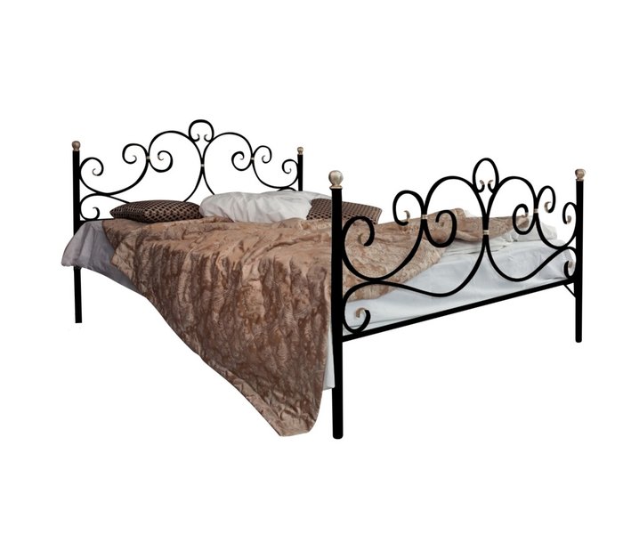 Кованая кровать Флоренция 180х200 черного цвета  - купить Кровати для спальни по цене 32990.0
