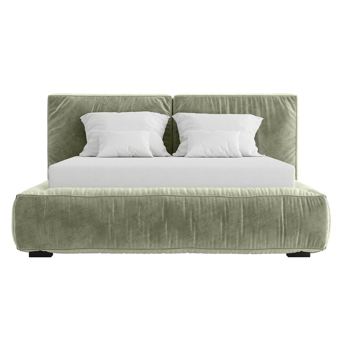 Кровать с ящиком и подъемным механизмом Sweet Dream 200х200 зеленого цвета - купить Кровати для спальни по цене 116000.0