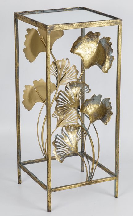 Консоль золотого цвета из металла и стекла - купить Консоли по цене 10080.0