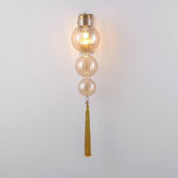 Бра Heathfield Lighting - Medina Wall brass/amber - купить Бра и настенные светильники по цене 22660.0