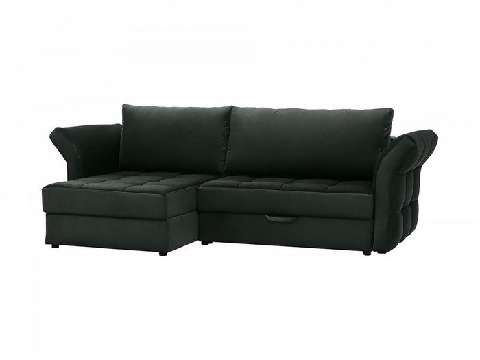 Угловой диван-кровать Wing черного цвета - лучшие Угловые диваны в INMYROOM