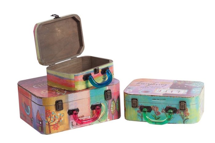Декоративный чемодан с акриловыми ручками Arcobaleno Grande - лучшие Декоративные коробки в INMYROOM