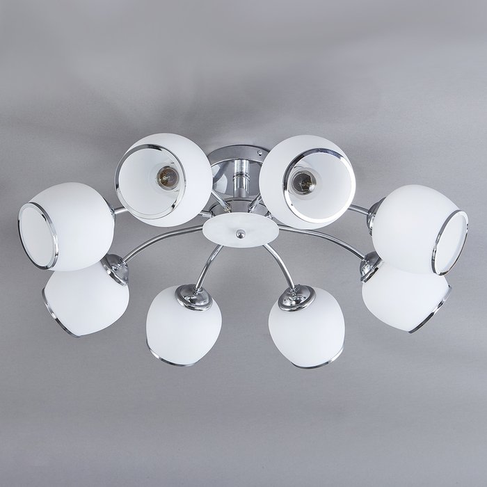 Потолочная люстра с плафонами белого цвета - купить Потолочные люстры по цене 9900.0