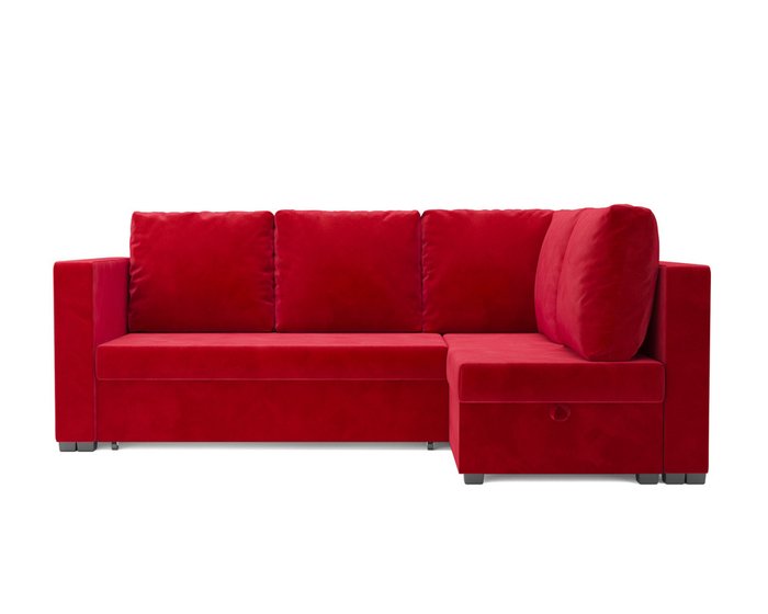 Угловой диван-кровать Мансберг красного цвета - купить Угловые диваны по цене 31790.0