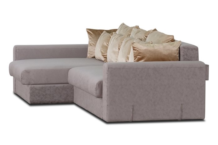Угловой диван-кровать Мэдисон Черри серого цвета - лучшие Угловые диваны в INMYROOM