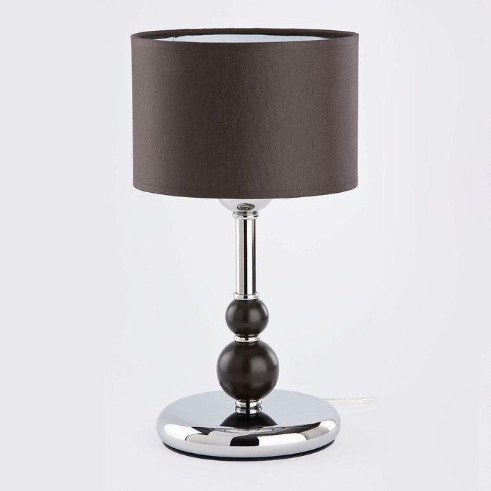 Настольная лампа Pamela с коричневым плафоном