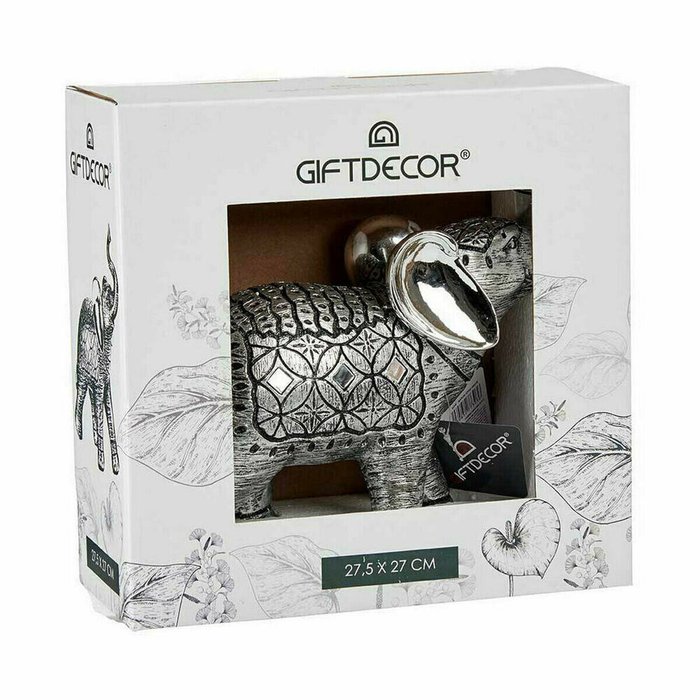 Декоративная фигура Слон Серебристый 27,5 x 27 x 11 cm (4 штук) - купить Фигуры и статуэтки по цене 13339.0