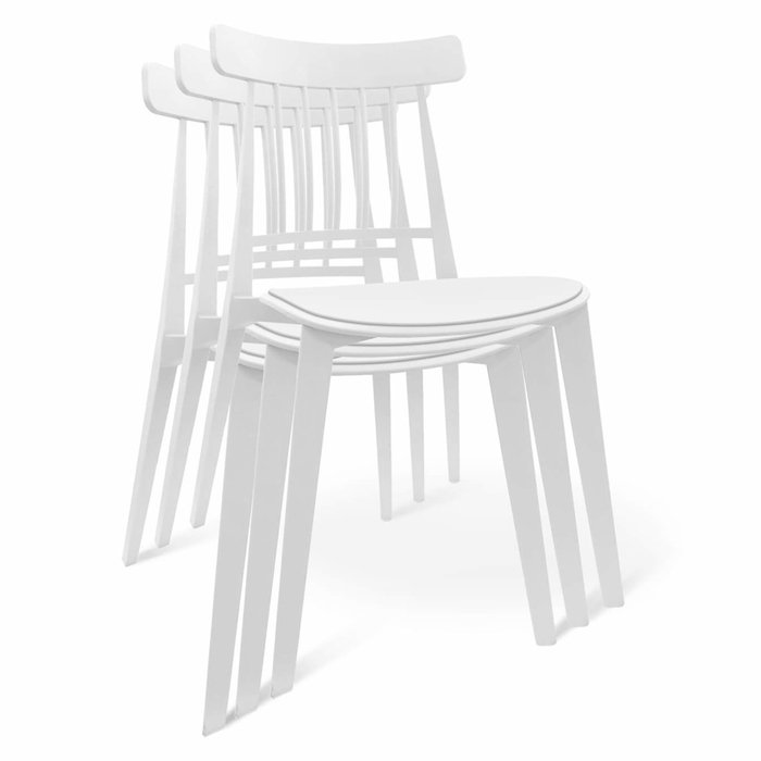 Стул штабелируемый Manfred белого цвета - купить Обеденные стулья по цене 4675.0