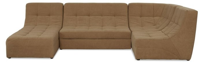 Угловой диван-кровать Палладиум светло-коричневого цвета - купить Угловые диваны по цене 86599.0