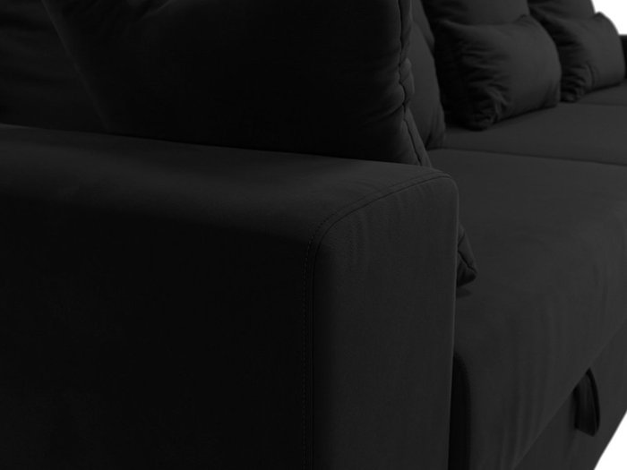 Прямой диван-кровать  Мэдисон Long черного цвета - лучшие Прямые диваны в INMYROOM