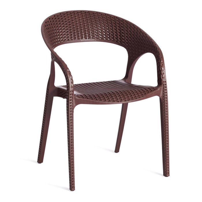 Обеденный стул-кресло Tinto коричневого цвета