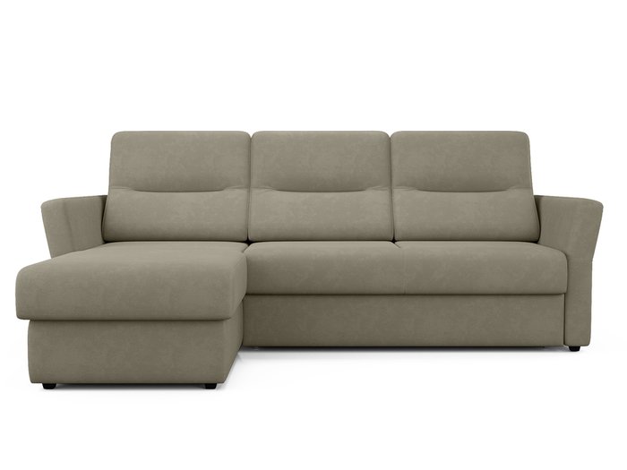 Угловой диван-кровать левый Sonny бежево-коричневого цвета