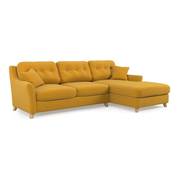 Диван-кровать угловой Raf SFR желтого цвета