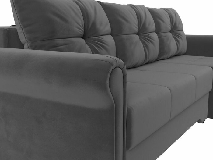 Угловой диван-кровать Леон серого цвета правый угол - лучшие Угловые диваны в INMYROOM