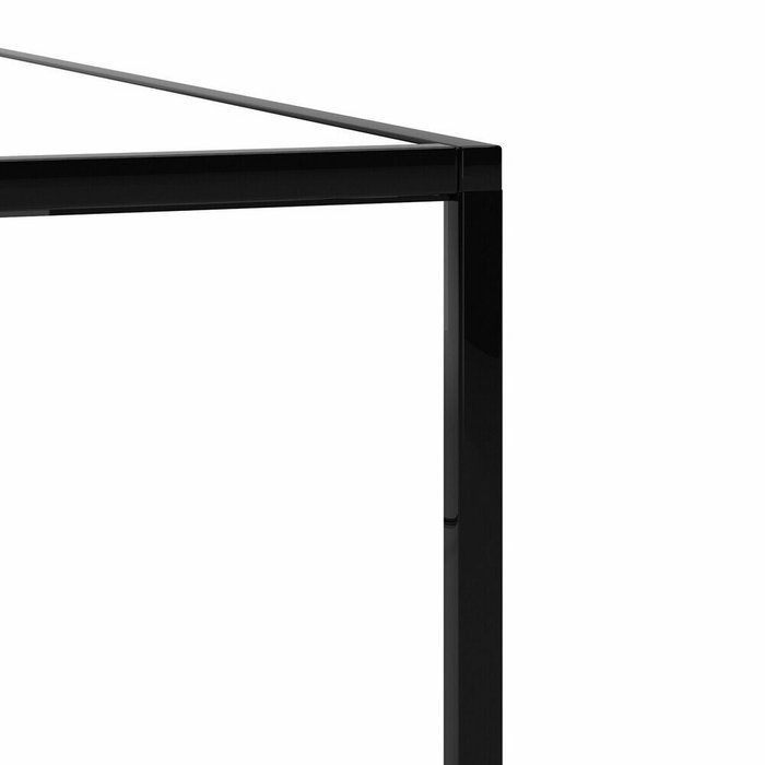 Стол журнальный квадратный из закаленного стекла Sybil черного цвета - лучшие Журнальные столики в INMYROOM