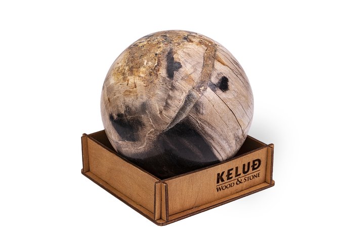 Декоративный шар из окаменелого дерева 383158 - купить Фигуры и статуэтки по цене 5150.0