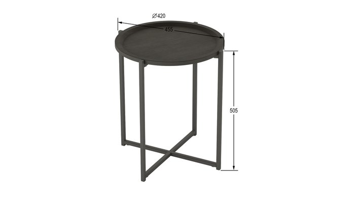 Сервировочный стол Бьерн черного цвета - купить Сервировочные столики по цене 3835.0