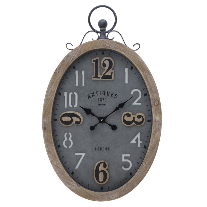 Часы настенные серо-коричневого цвета