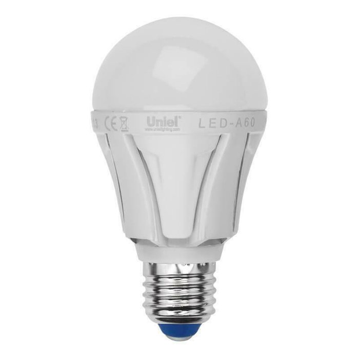 Лампа светодиодная (UL-00002004) E27 10W 6500K груша матовая LED-A60 10W/DW/E27/FR PLP01WH