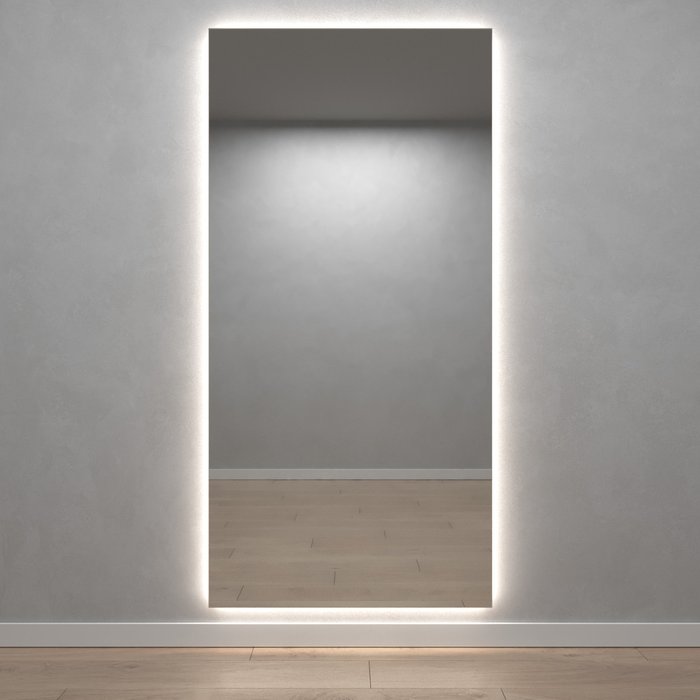 Настенное зеркало Halfeo NF LED XL с нейтральной подсветкой - купить Настенные зеркала по цене 24900.0 Настенное зеркало Halfeo NF LED XL с нейтральной подсветкой - купить Настенные зеркала по цене 24900.0