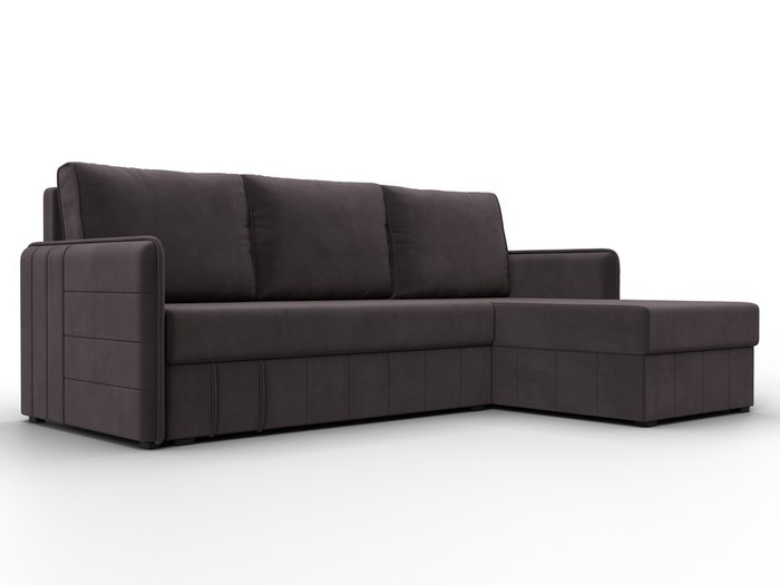 Угловой диван-кровать Слим коричневого цвета правый угол Угловой диван-кровать Слим коричневого цвета правый угол