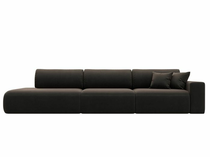 Диван-кровать Лига 036 Модерн Лонг коричневого цвета с правым подлокотником - купить Прямые диваны по цене 98999.0