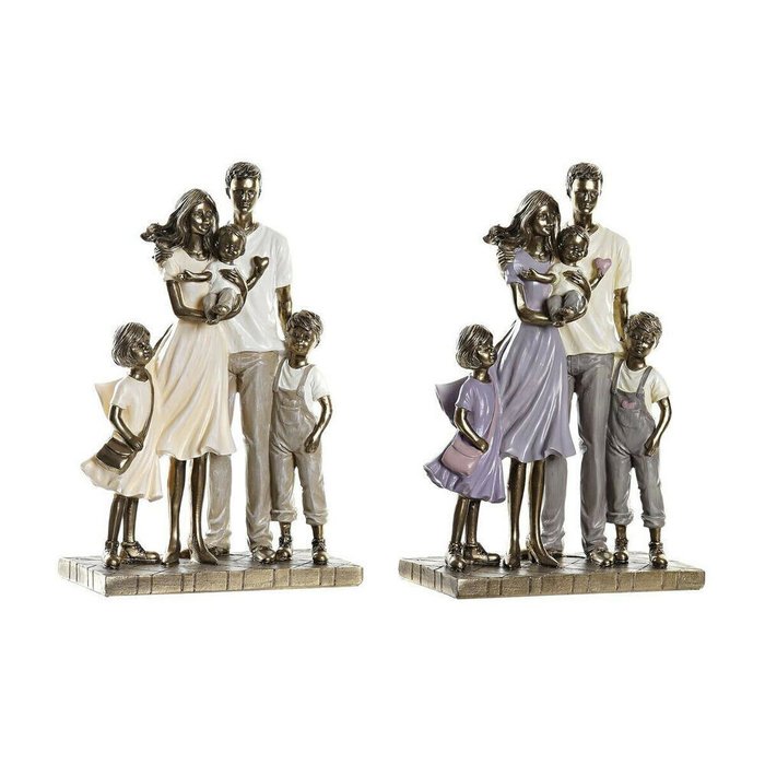Декоративная фигура 17,5 x 8,5 x 26 cm Позолоченный Семья (2 штук)